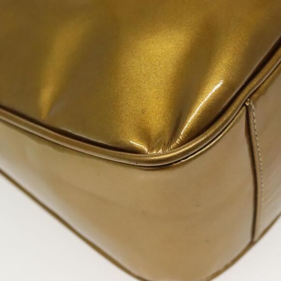 GUCCI Bamboo Hand Bag Patent Leather Beige Gold 001 1014 1638 0 - Picture 14 of 16